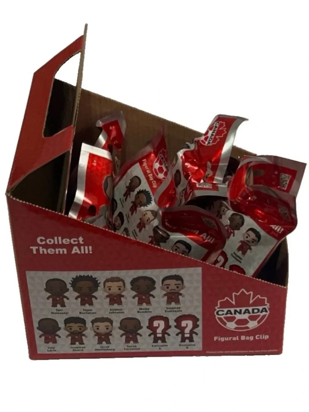 7 Team Canada Figural Bag Clip Figure Packs Lot With Display Box World Cup NEW